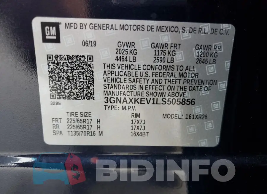 3GNAXKEV1LS505856 Photo# 13