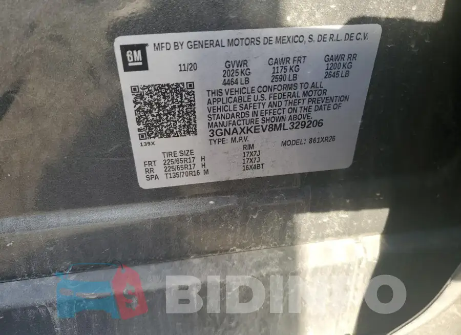 3GNAXKEV8ML329206 Photo# 13
