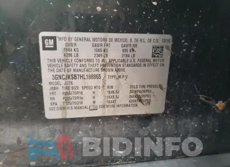 3GNCJKSB7HL188865 Photo# 13
