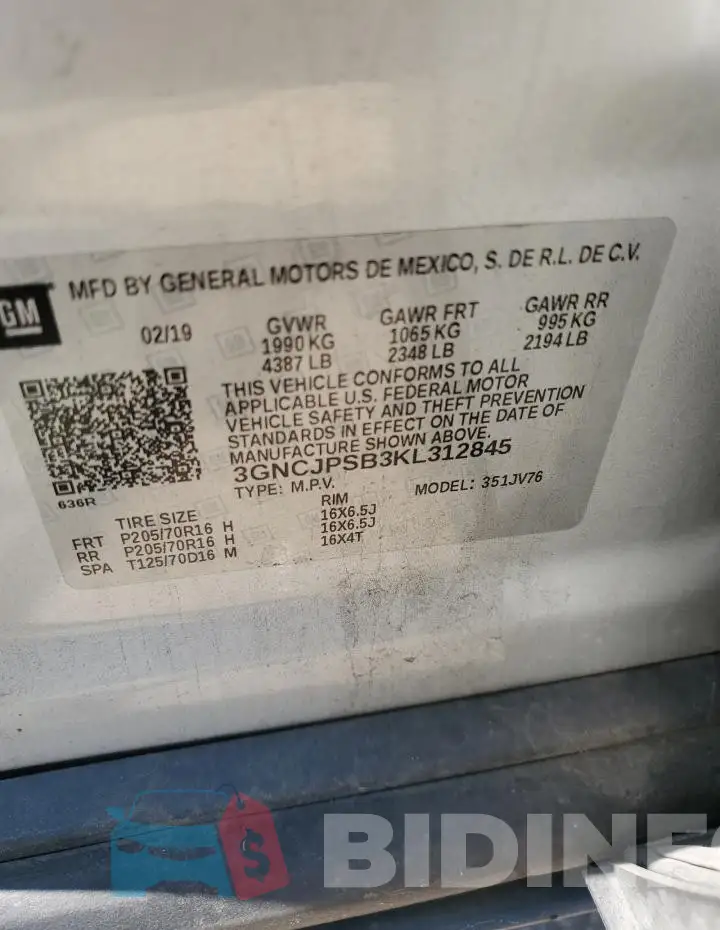 3GNCJPSB3KL312845 Photo# 14