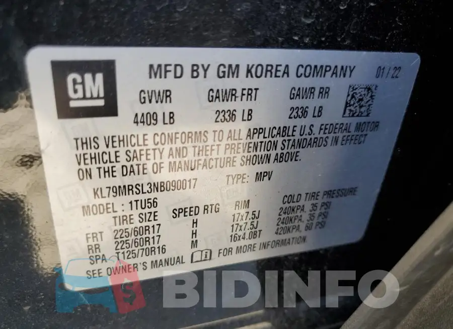 KL79MRSL3NB090017 Photo# 13