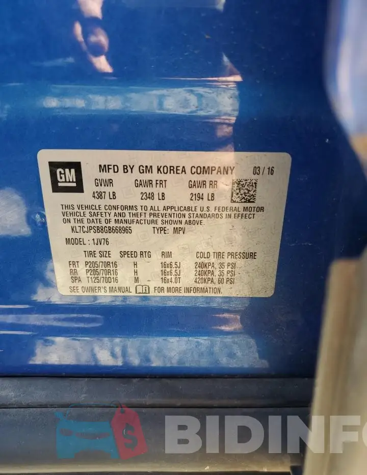 KL7CJPSB8GB668965 Photo# 13