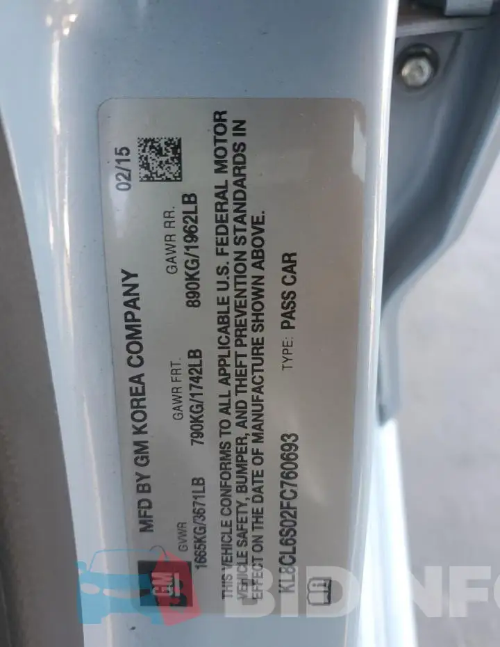 KL8CL6S02FC760693 Photo# 12