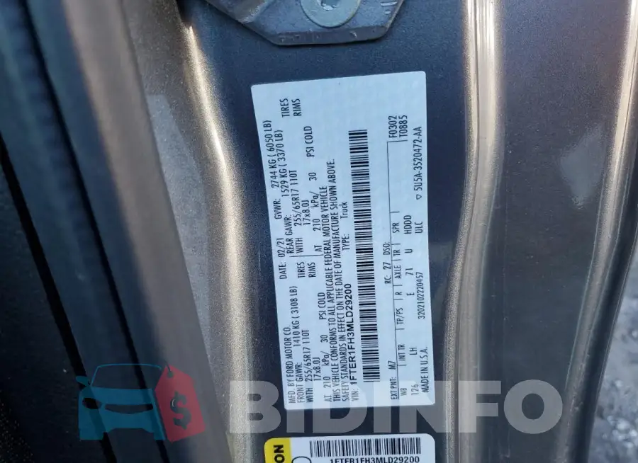 1FTER1FH3MLD29200 Photo# 12