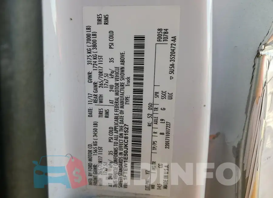 1FTEW1E50JKC81527 Photo# 12