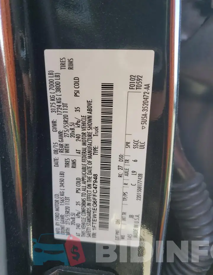 1FTEW1EG6FFC47948 Photo# 12