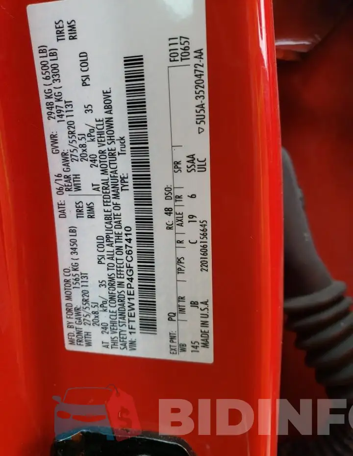 1FTEW1EP4GFC67410 Photo# 12