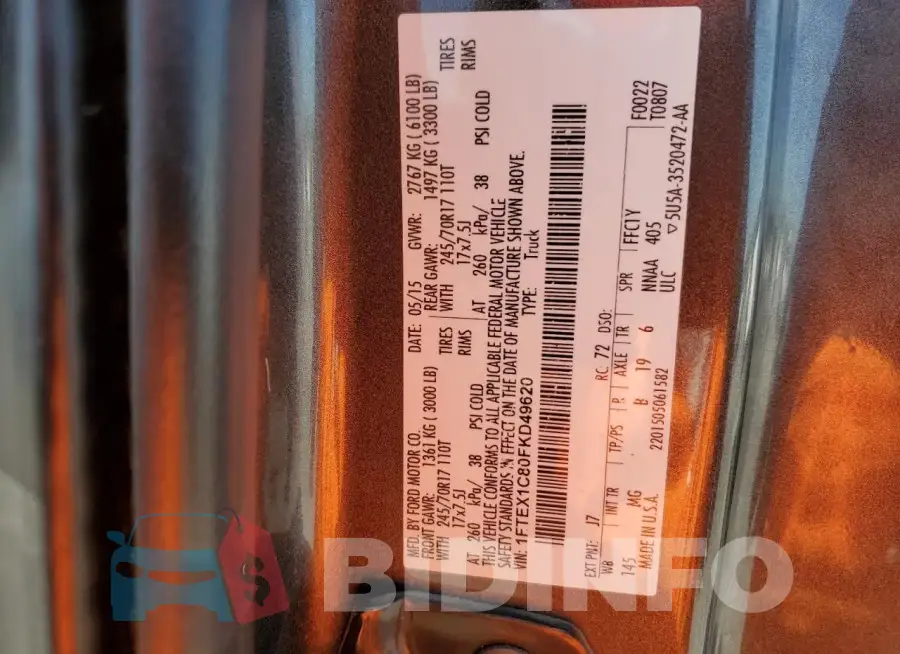 1FTEX1C80FKD49620 Photo# 12