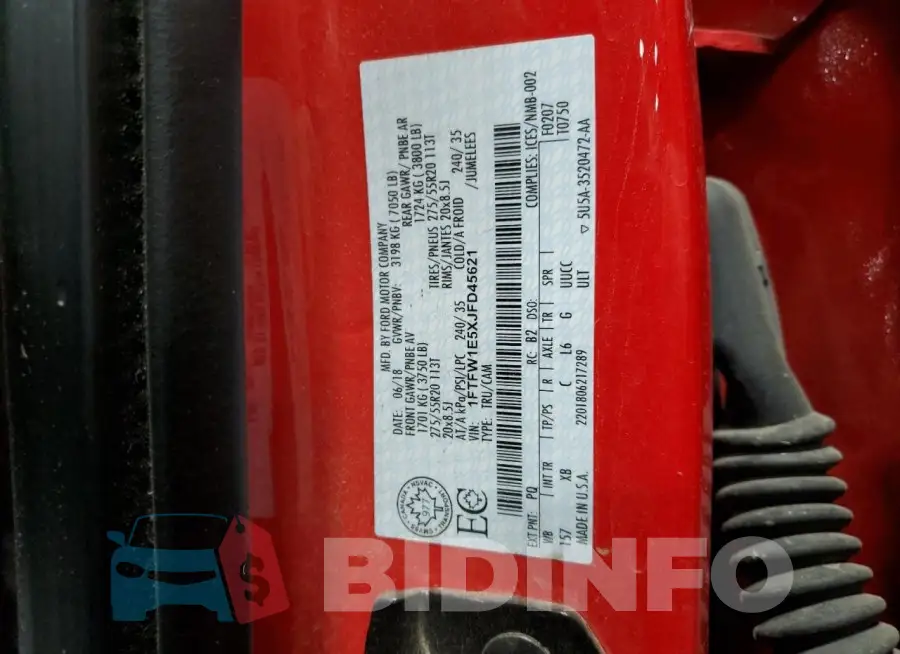 1FTFW1E5XJFD45621 Photo# 13