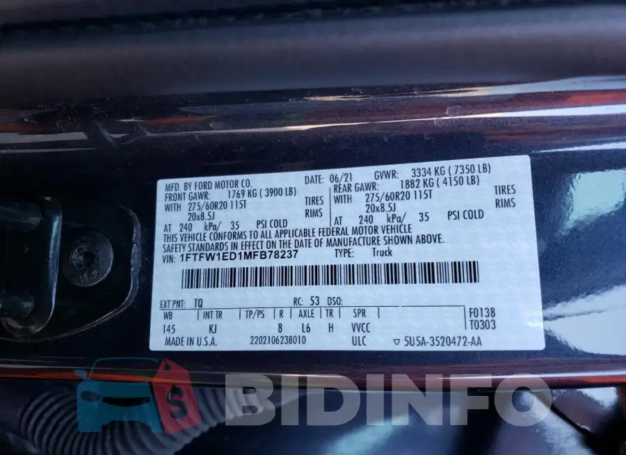 1FTFW1ED1MFB78237 Photo# 12