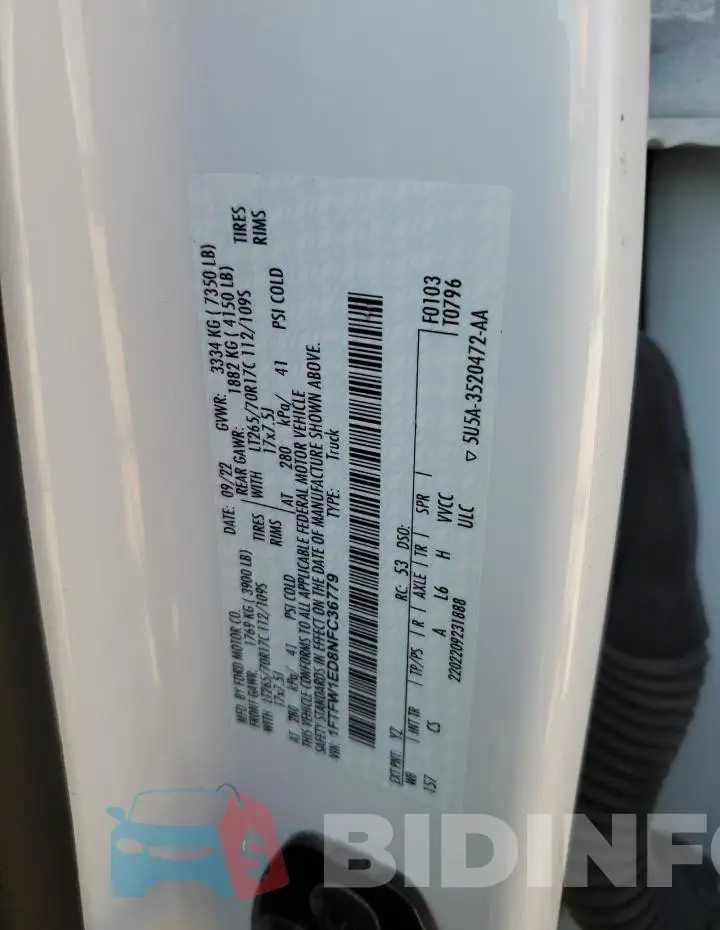1FTFW1ED8NFC36779 Photo# 12
