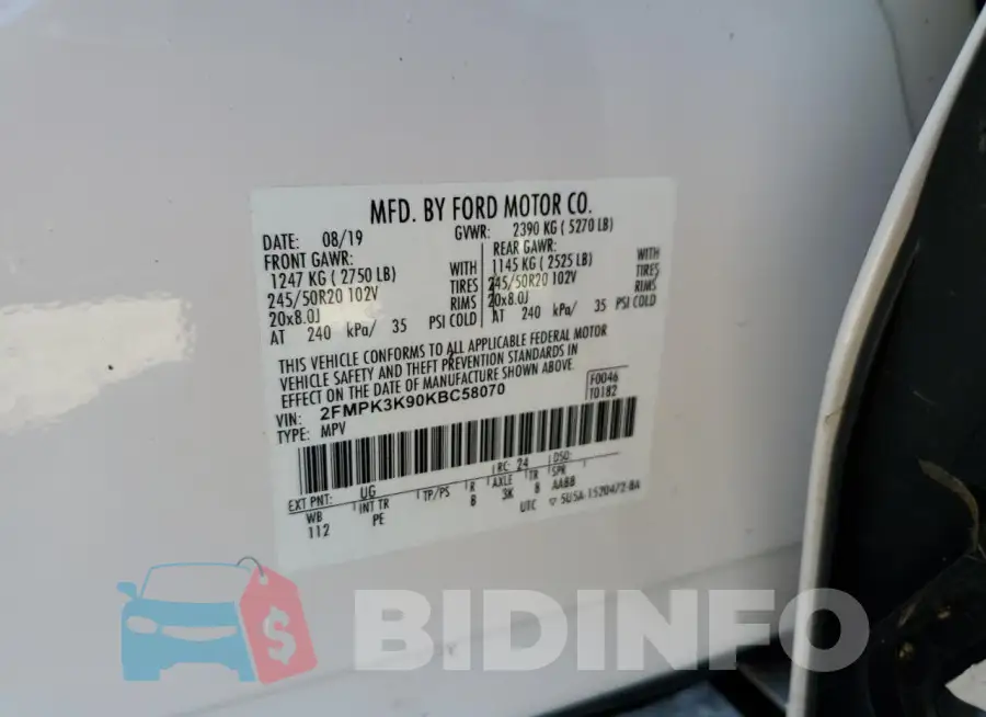 2FMPK3K90KBC58070 Photo# 14