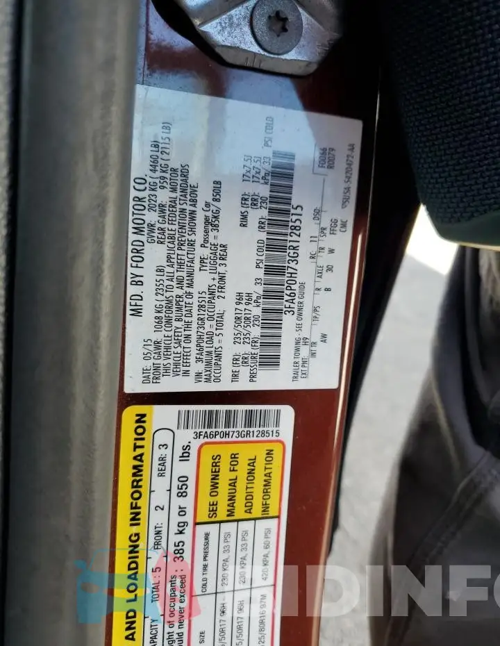 3FA6P0H73GR128515 Photo# 12