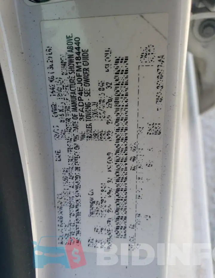 3FADP4EJ0FM184440 Photo# 12