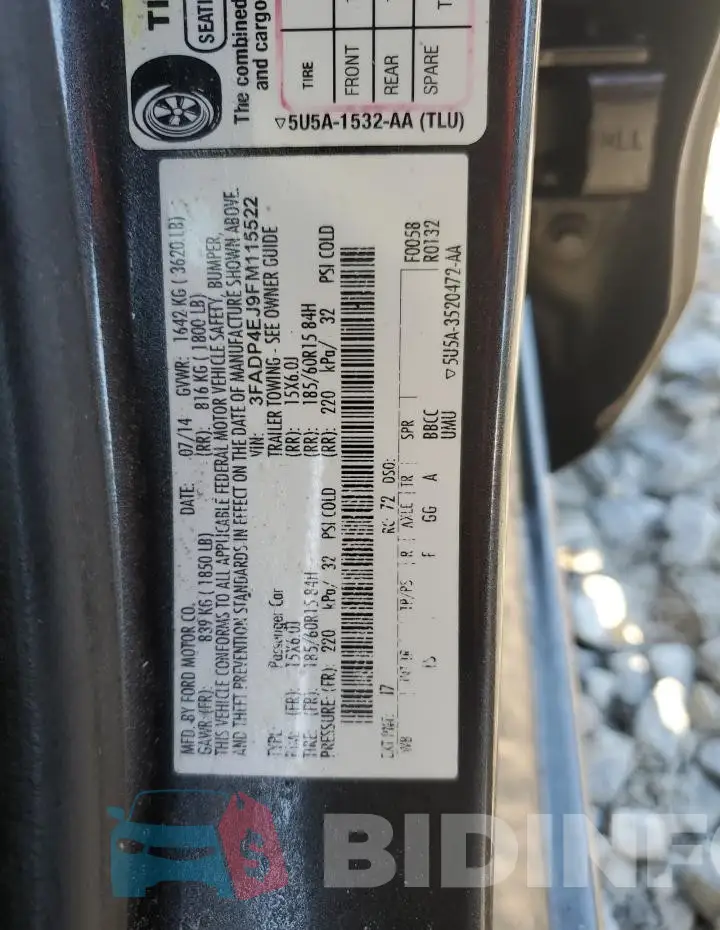 3FADP4EJ9FM115522 Photo# 12