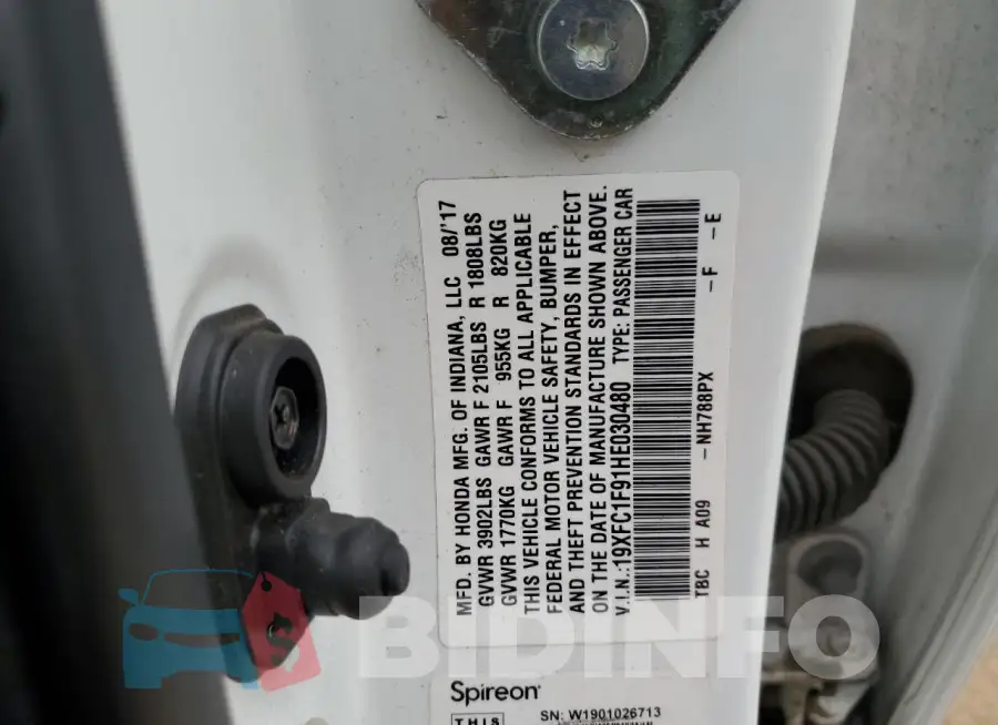 19XFC1F91HE030480 Photo# 12