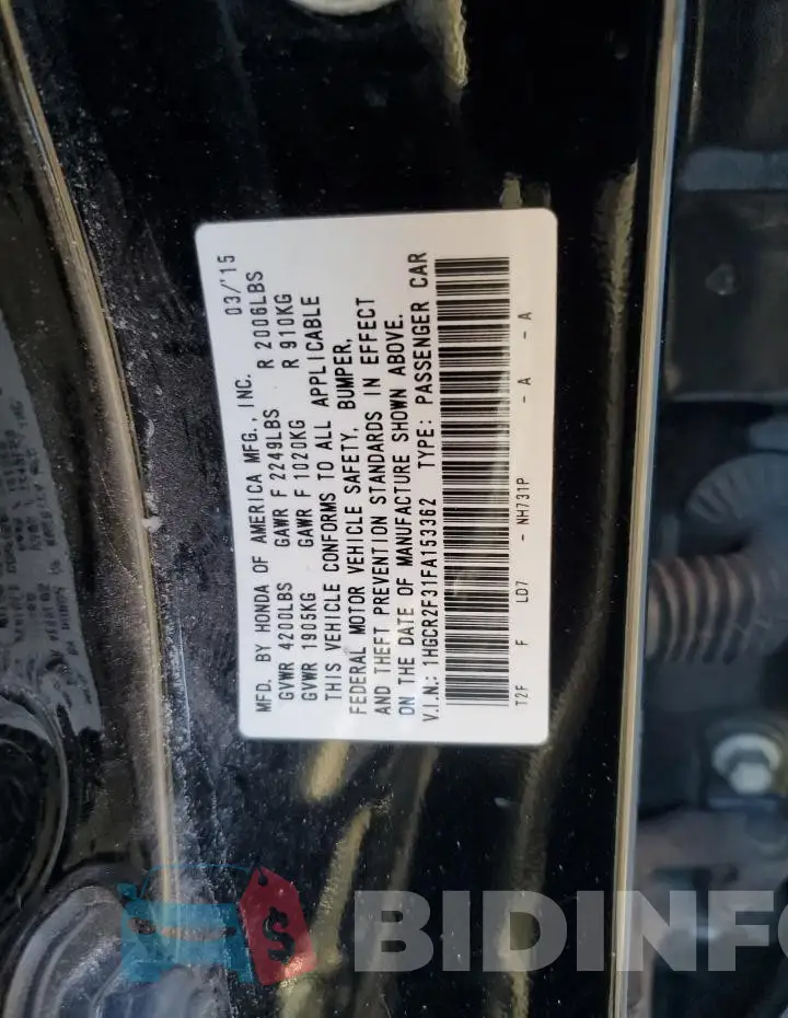1HGCR2F31FA153362 Photo# 12