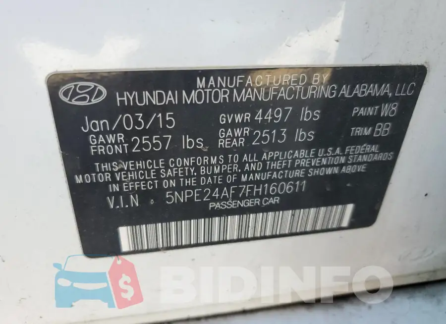 5NPE24AF7FH160611 Photo# 12
