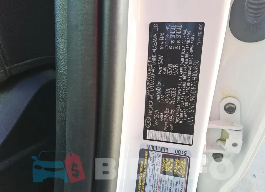 5NTJBDDE7RH108838 Photo# 13