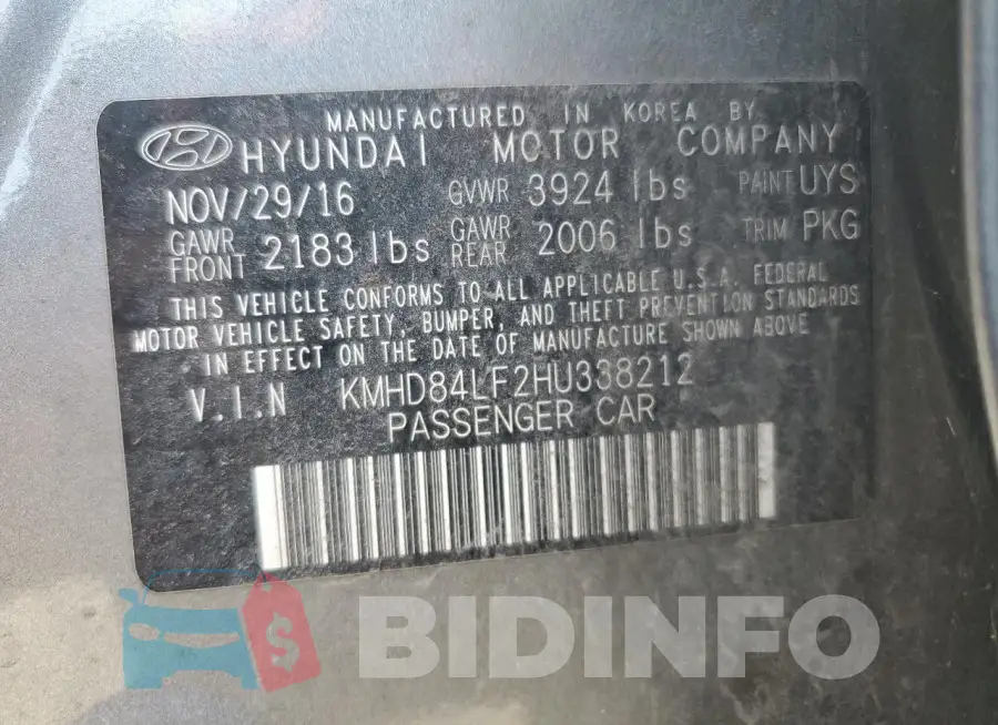KMHD84LF2HU338212 Photo# 13