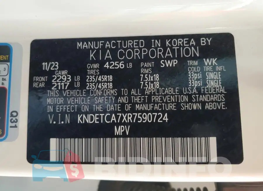 KNDETCA7XR7590724 Photo# 14