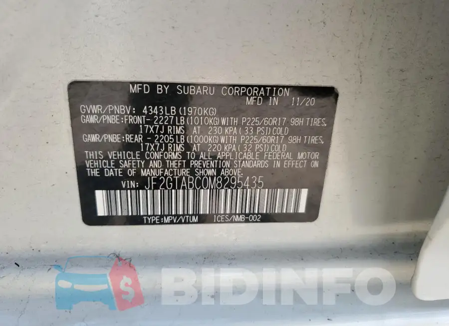 JF2GTABC0M8295435 Photo# 14