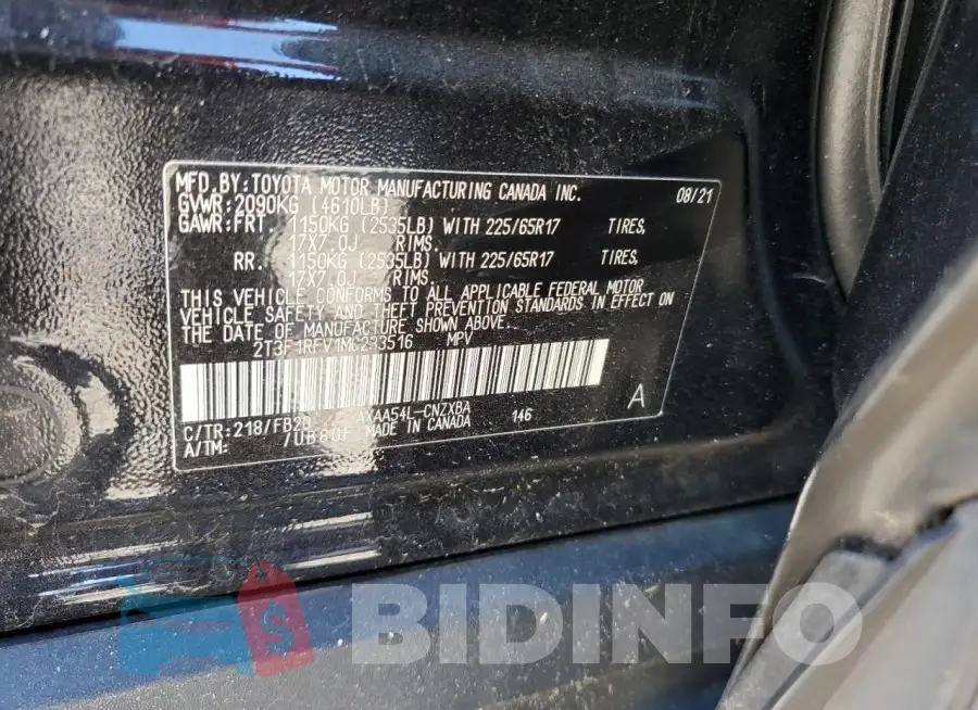 2T3F1RFV1MC233516 Photo# 13