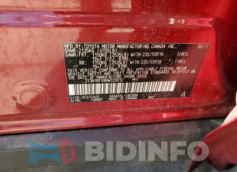 2T3N1RFV8MW229912 Photo# 14