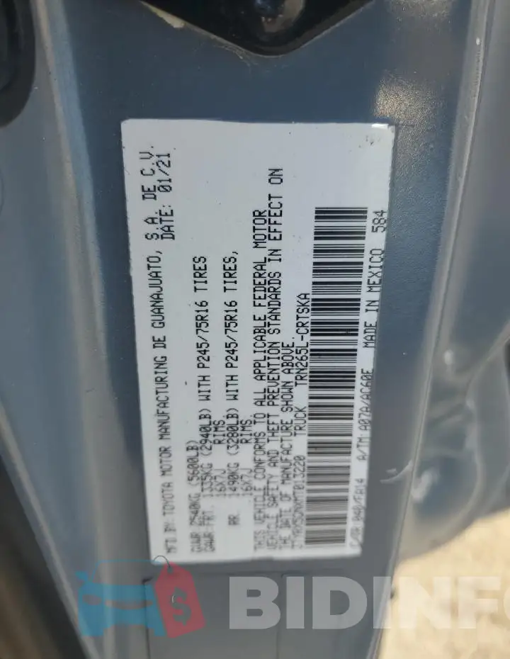 3TYRX5GNXMT013220 Photo# 12