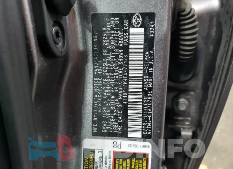 4T1BF1FK4FU477176 Photo# 12