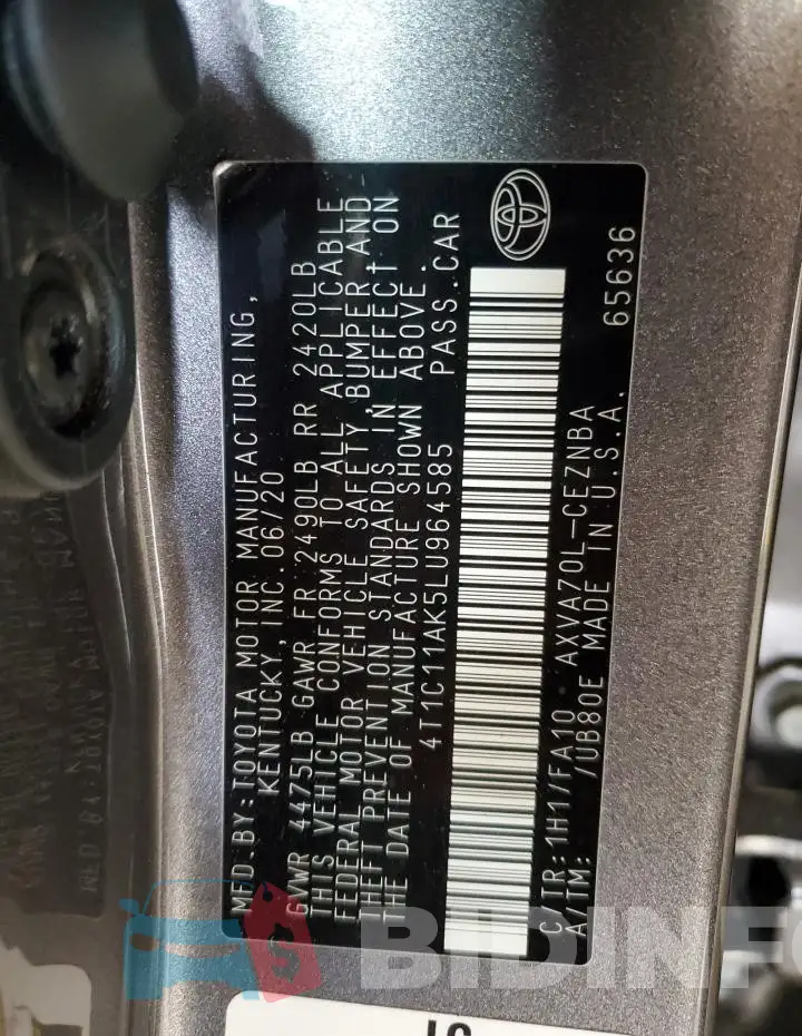 4T1C11AK5LU964585 Photo# 13