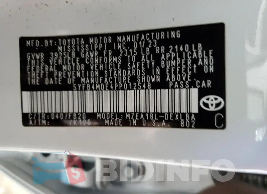 5YFB4MDE4PP012548 Photo# 12