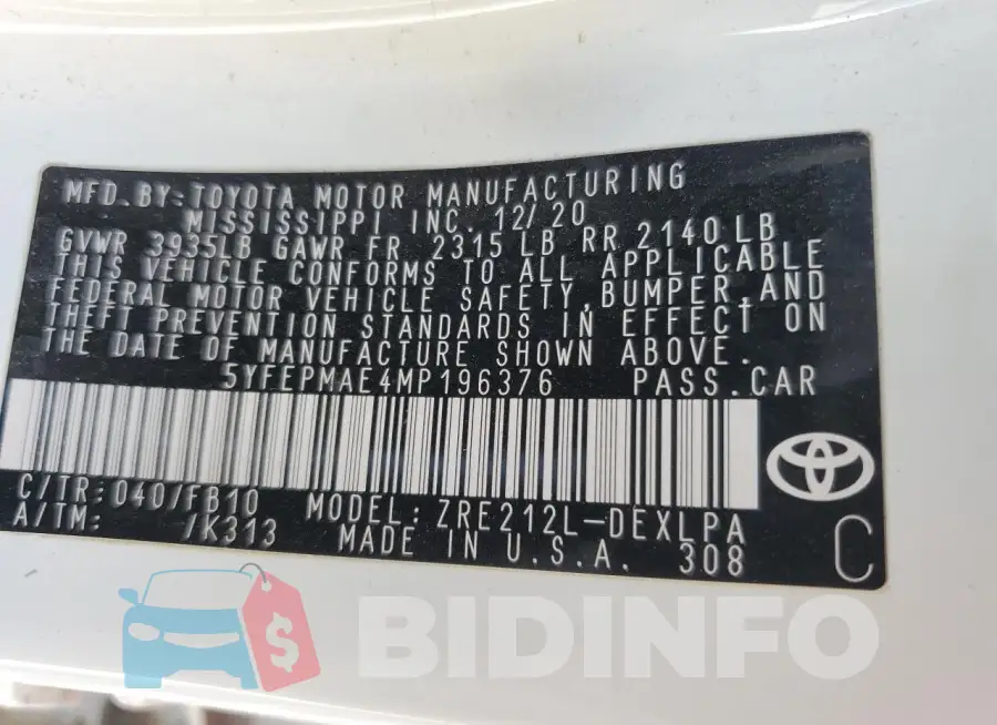 5YFEPMAE4MP196376 Photo# 12