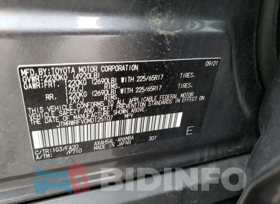 JTMRWRFV0MD125107 Photo# 14