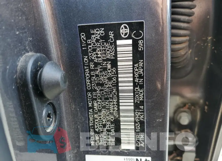 JTNKHMBX2M1106156 Photo# 14
