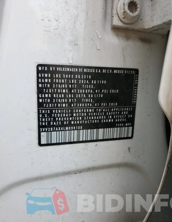 3VV2B7AX4LM099108 Photo# 12
