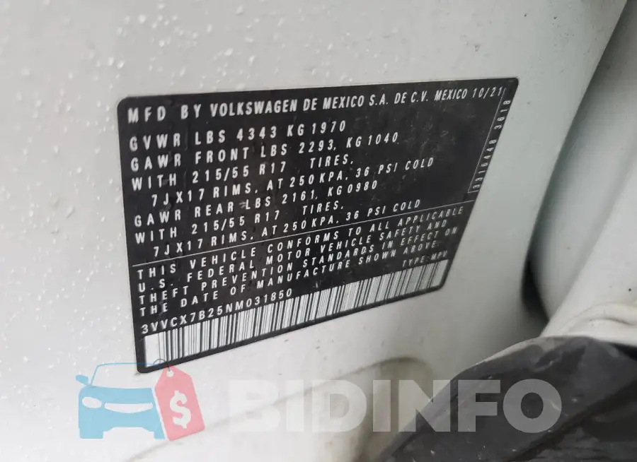 3VVCX7B25NM031850 Photo# 13