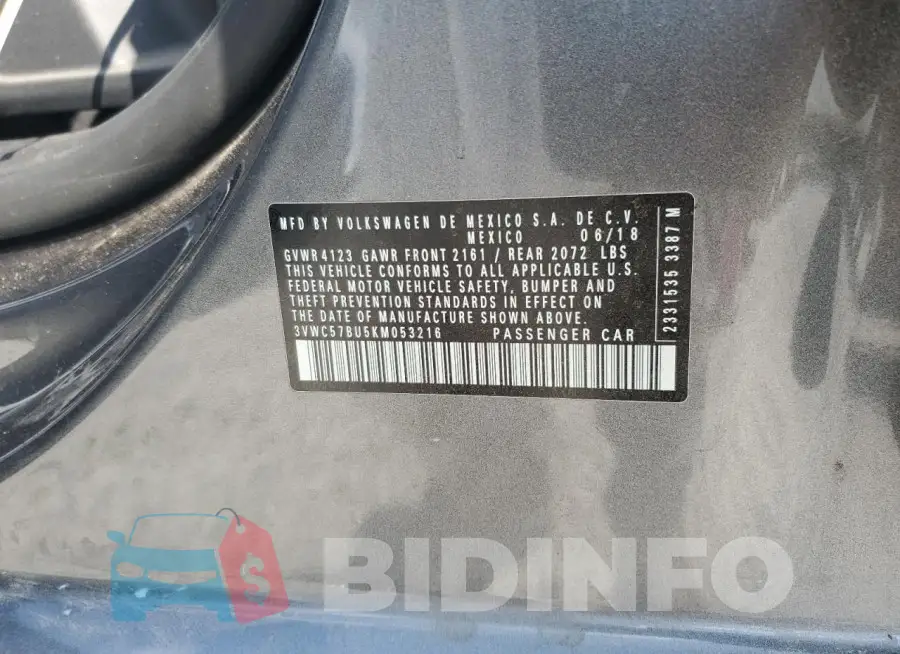 3VWC57BU5KM053216 Photo# 12