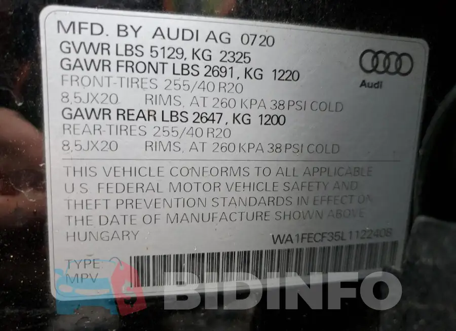 WA1FECF35L1122408 Photo# 13