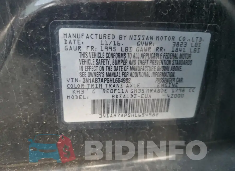 3N1AB7AP5HL654982 Photo# 12