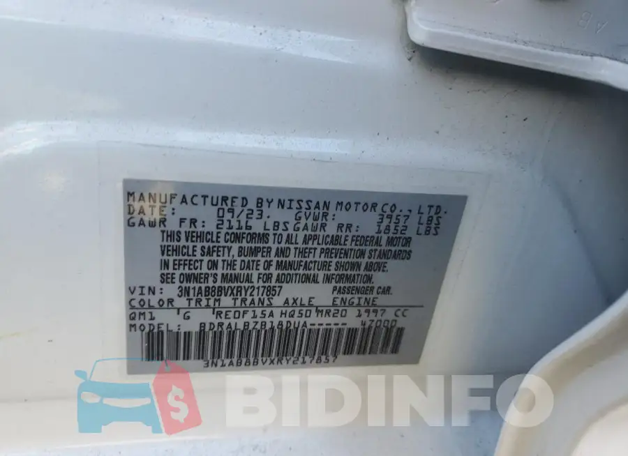3N1AB8BVXRY217857 Photo# 13