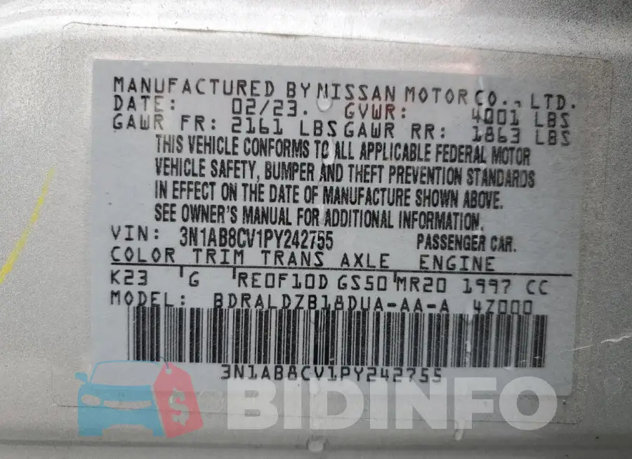 3N1AB8CV1PY242755 Photo# 12