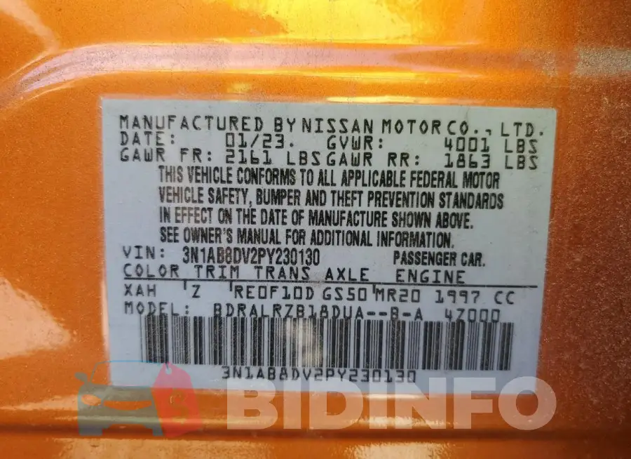 3N1AB8DV2PY230130 Photo# 12