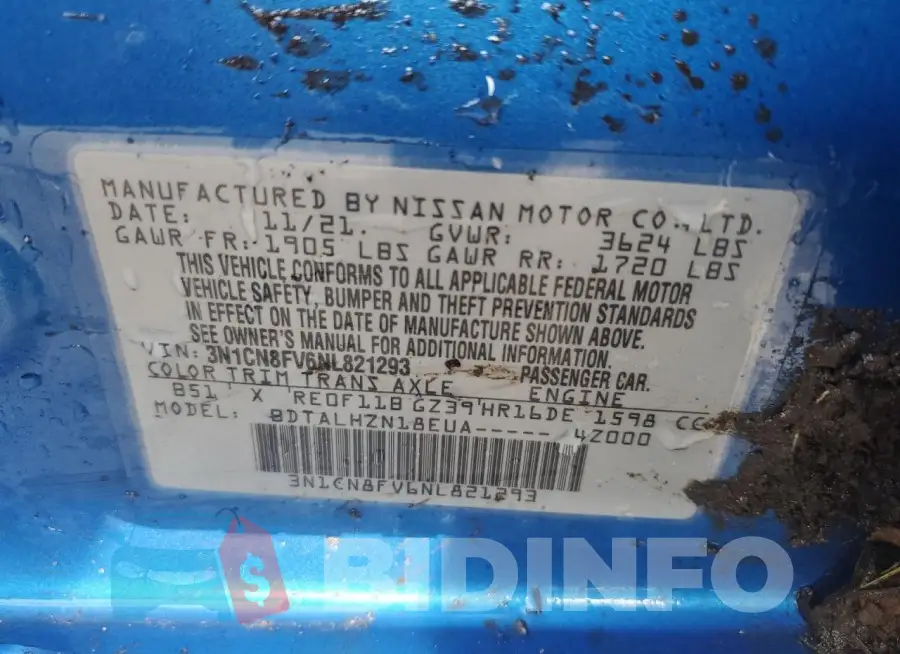 3N1CN8FV6NL821293 Photo# 12