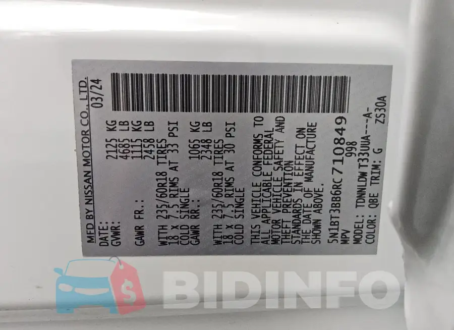 5N1BT3BB6RC710849 Photo# 14