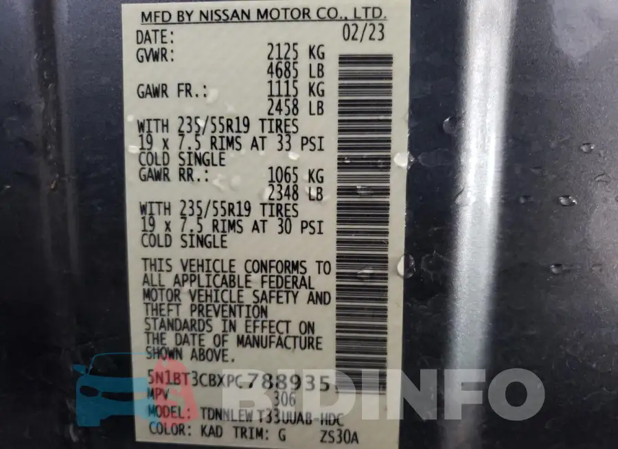 5N1BT3CBXPC788935 Photo# 14
