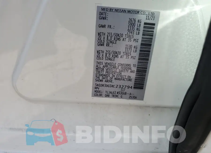 5N1DR3DG5RC232794 Photo# 14