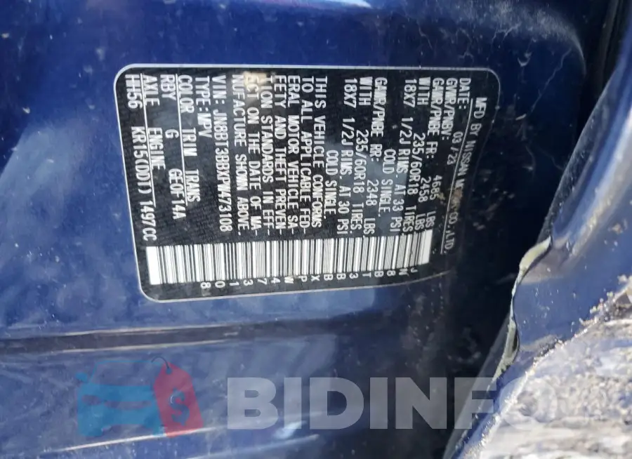 JN8BT3BBXPW473108 Photo# 13