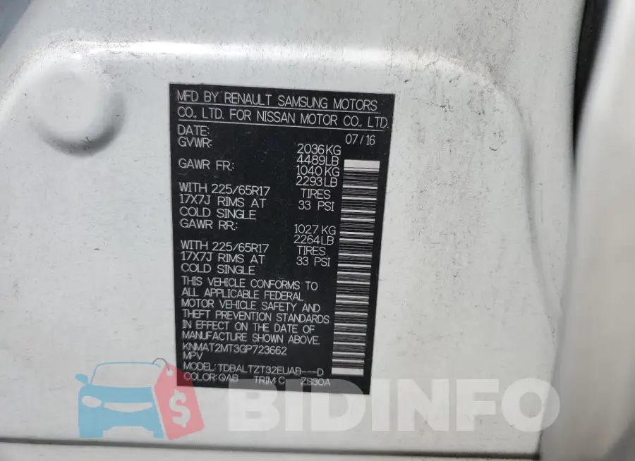KNMAT2MT3GP723662 Photo# 14