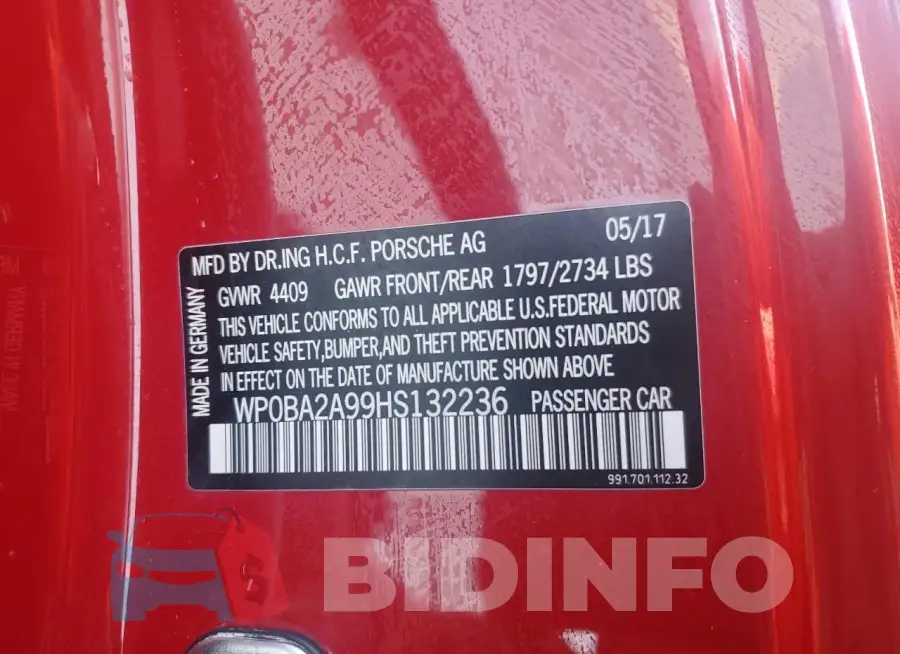 WP0BA2A99HS132236 Photo# 13
